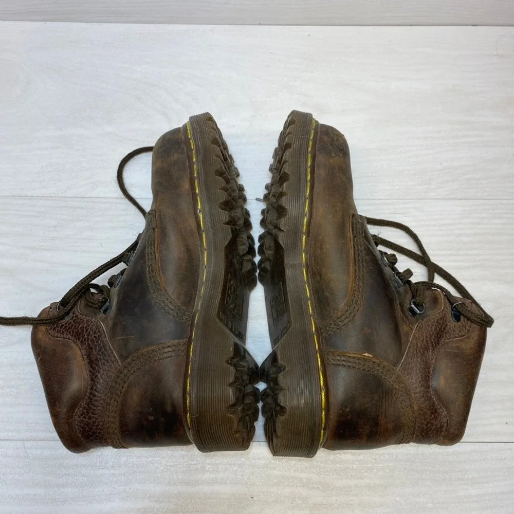 Dr. Martens 7735 Steel Toe Work Boots Brown Leather Made in England Mens‎ 6 UK 7